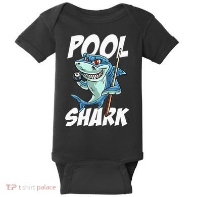 Funny Billiards Pool Shark Snooker Hall Joke Billiard Baby Bodysuit
