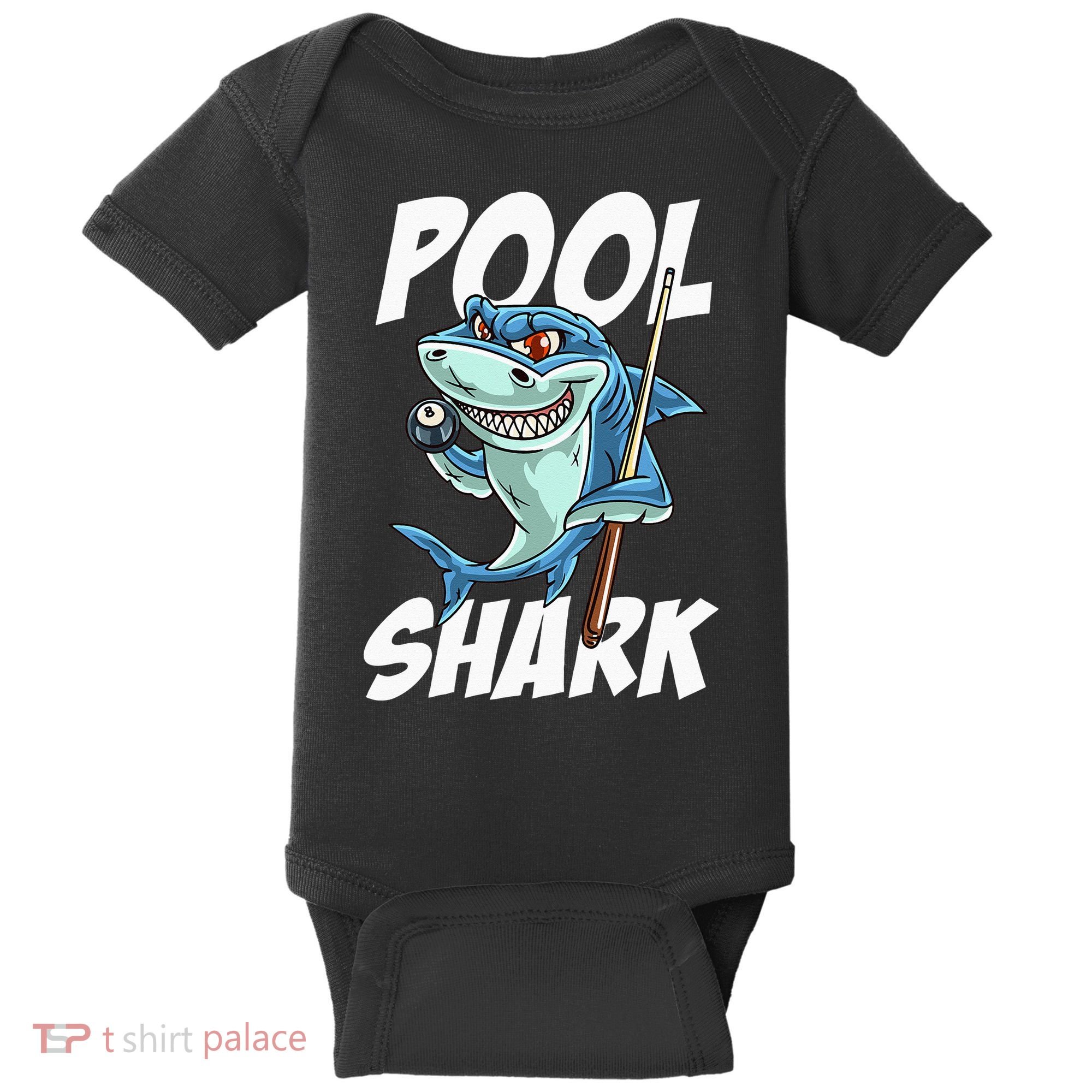 Funny Billiards Pool Shark Snooker Hall Joke Billiard Baby Bodysuit