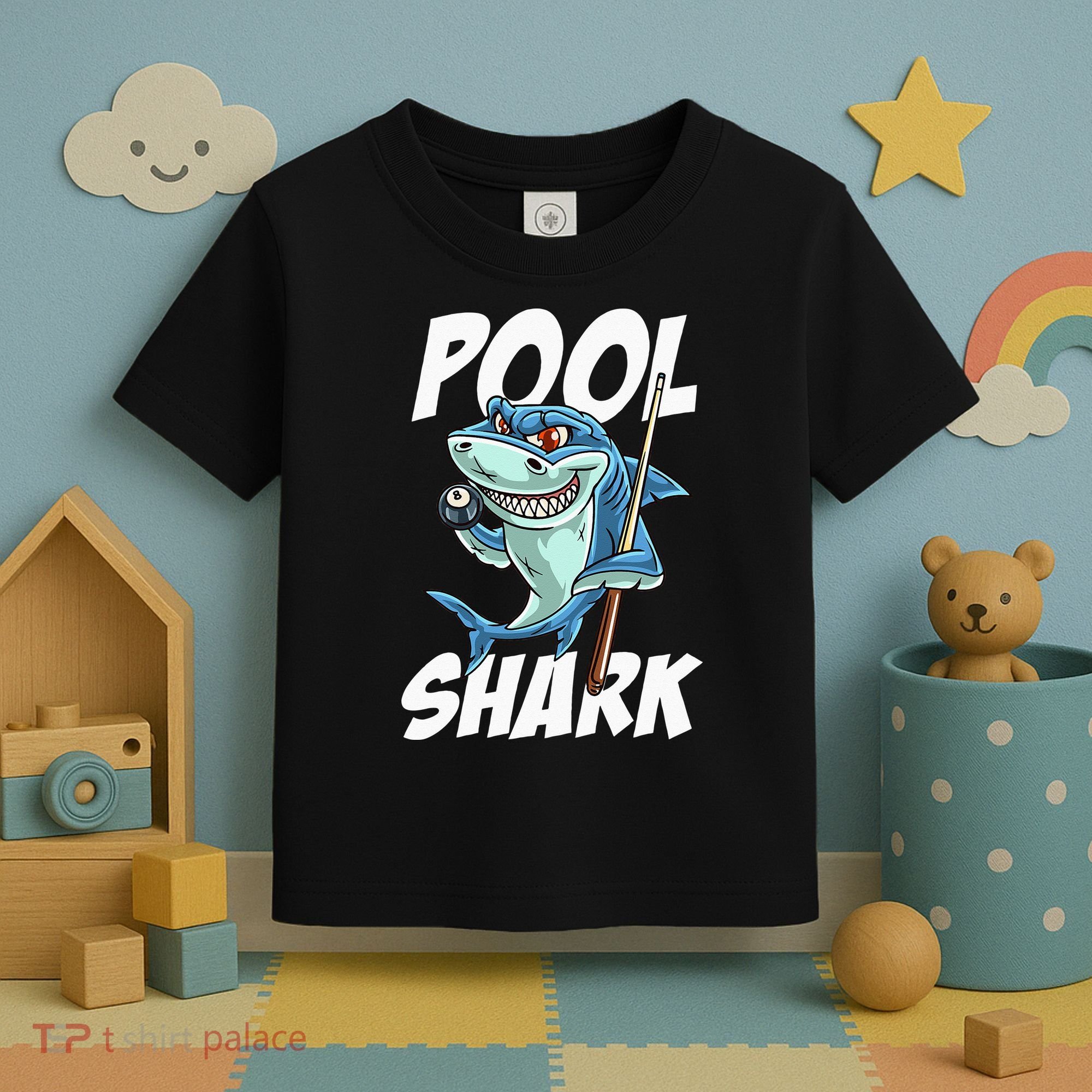 Funny Billiards Pool Shark Snooker Hall Joke Billiard Toddler T-Shirt