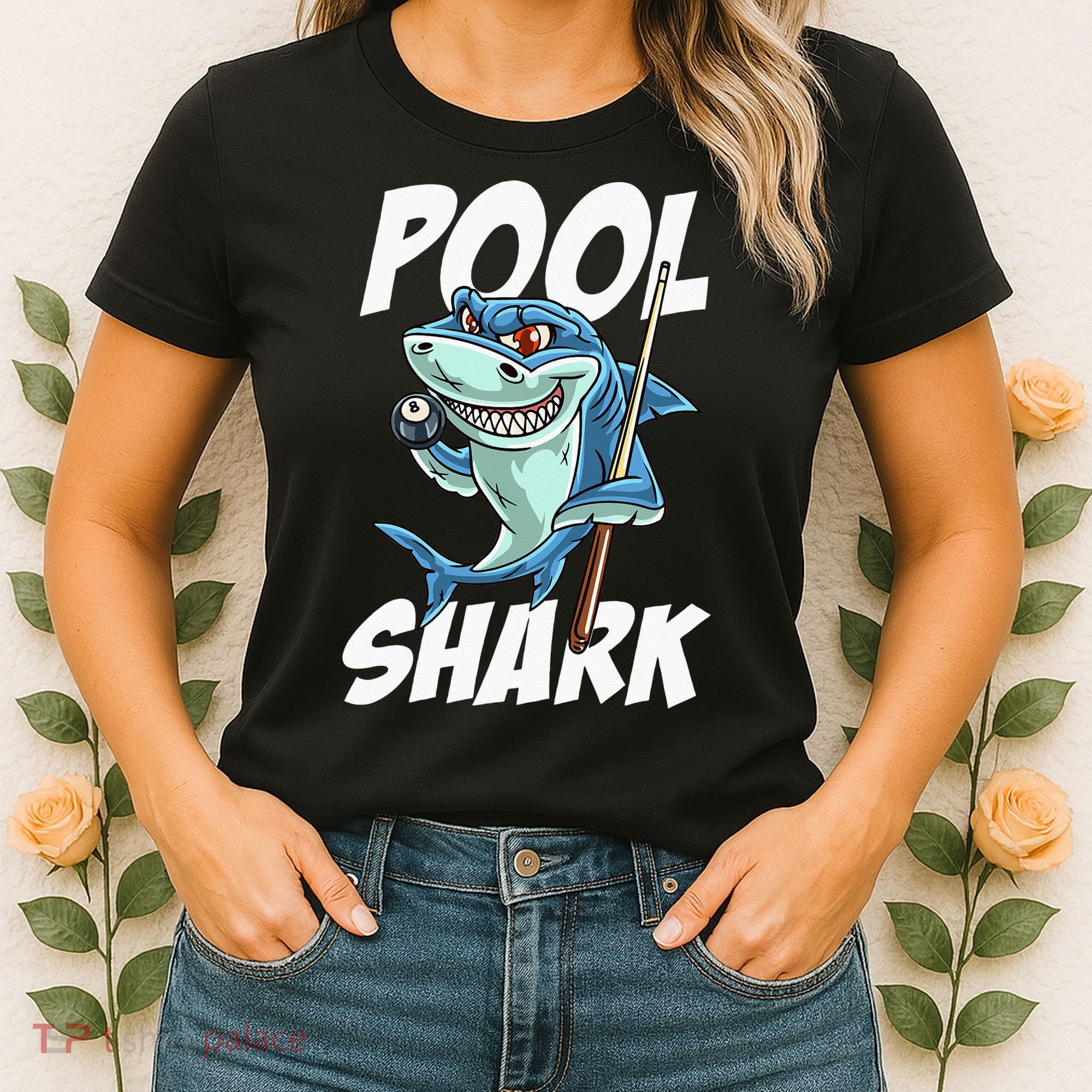 Funny Billiards Pool Shark Snooker Hall Joke Billiard Women's T-Shirt