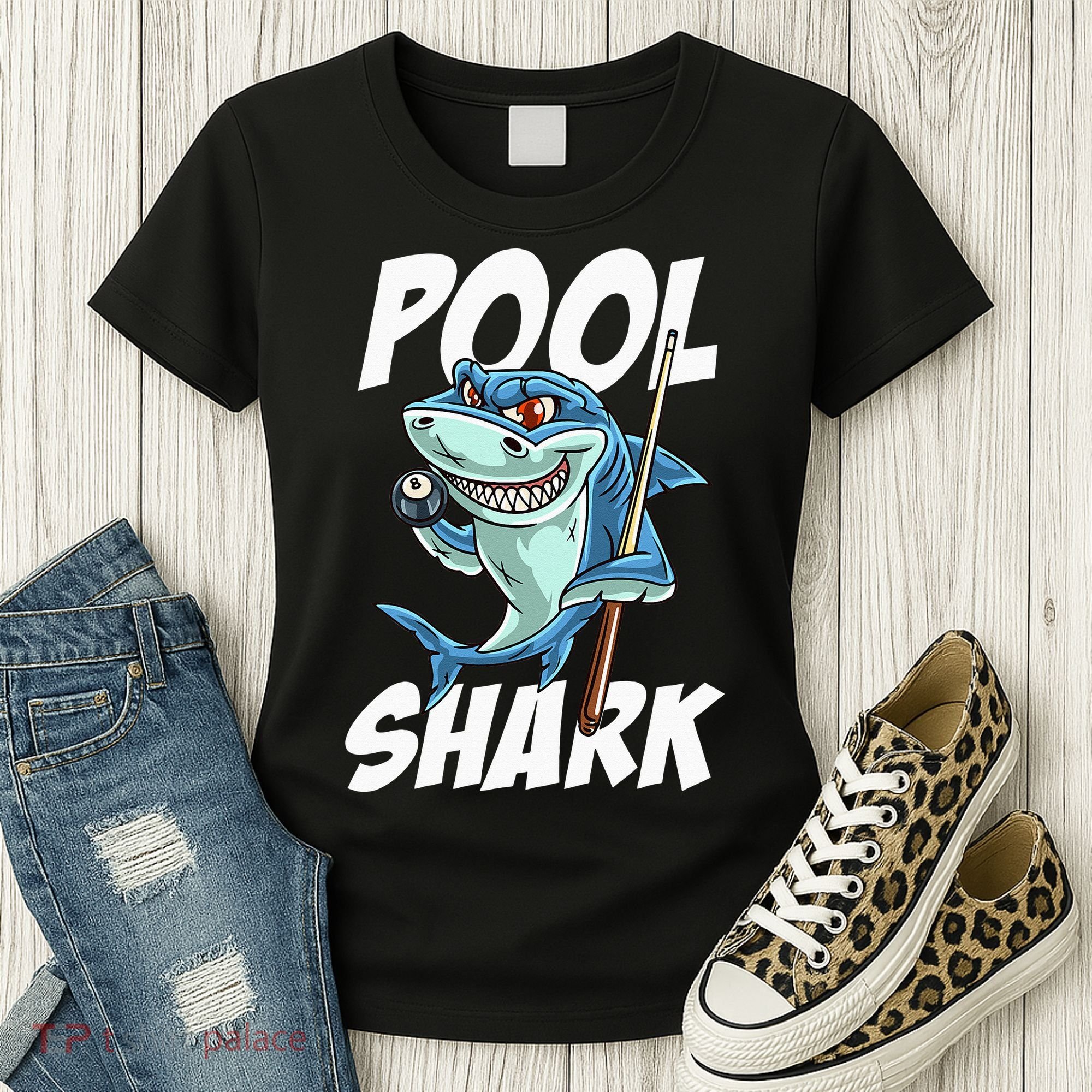 Funny Billiards Pool Shark Snooker Hall Joke Billiard Women's T-Shirt