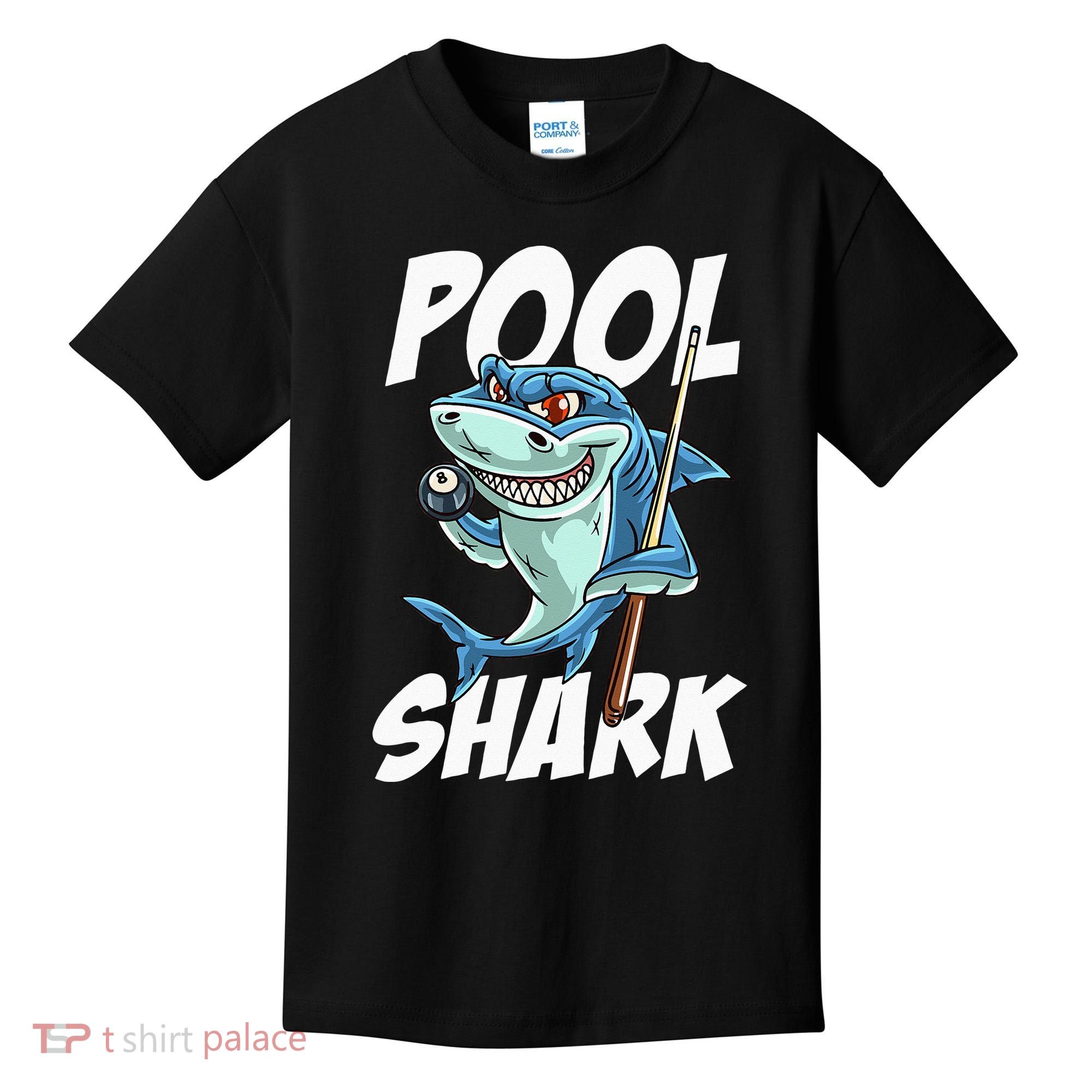 Funny Billiards Pool Shark Snooker Hall Joke Billiard Kids T-Shirt