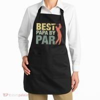Funny Best Papa By Par Fathers Day Golf Gift Grandpa Apron thumb 2