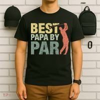 Funny Best Papa By Par Fathers Day Golf Gift Grandpa T-Shirt thumb 6