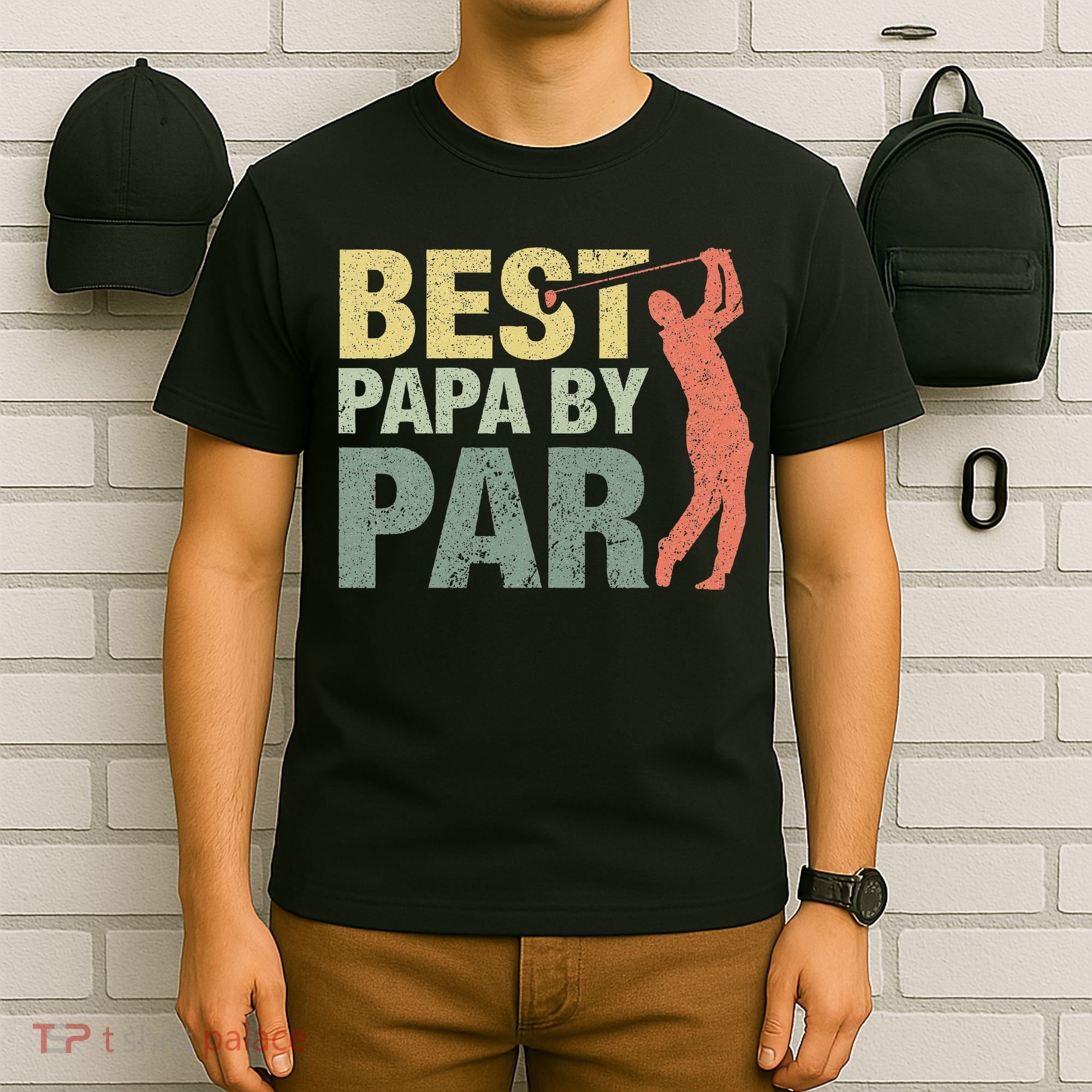 Funny Best Papa By Par Fathers Day Golf Gift Grandpa T-Shirt