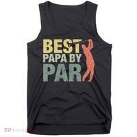 Funny Best Papa By Par Fathers Day Golf Gift Grandpa Tank Top thumb 0