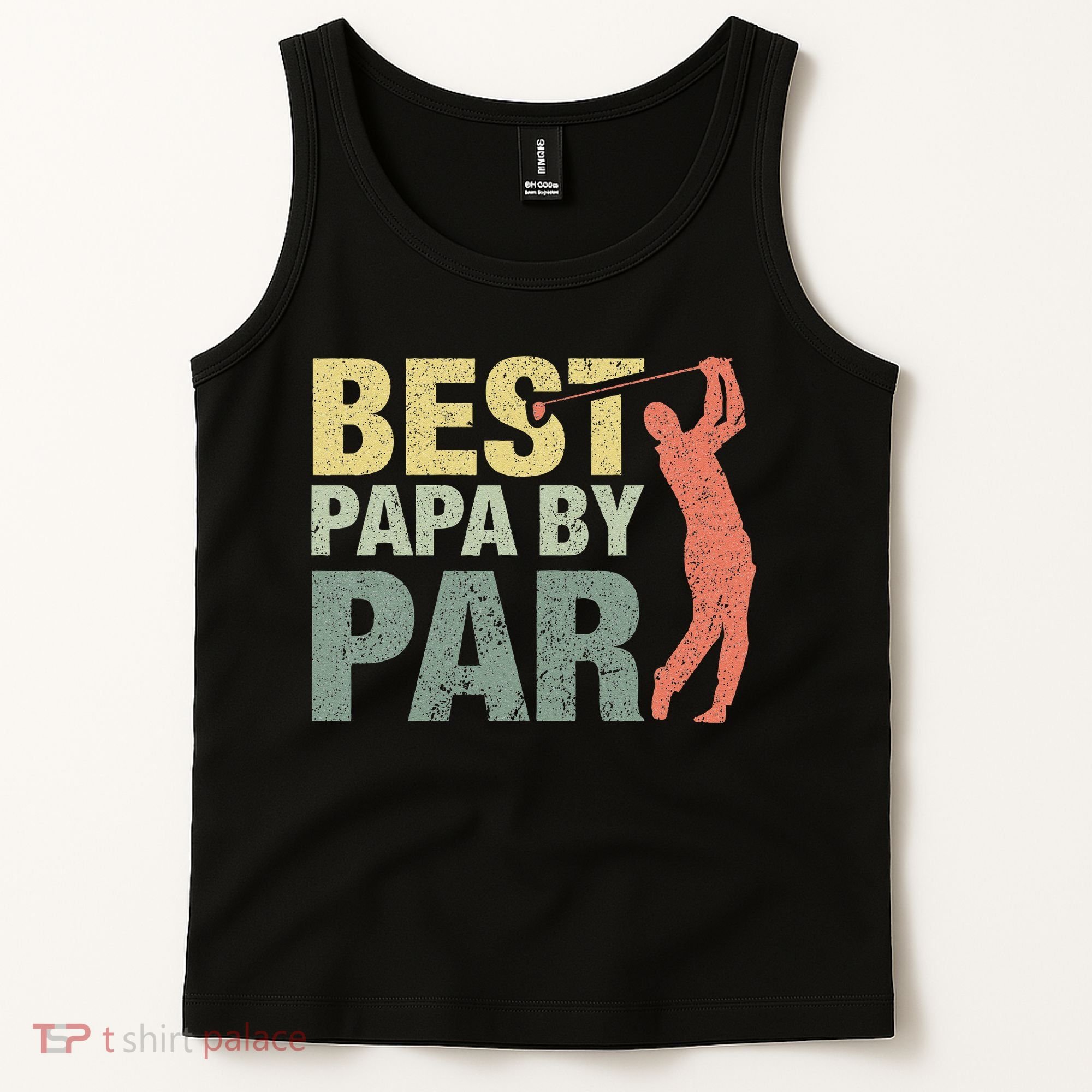 Funny Best Papa By Par Fathers Day Golf Gift Grandpa Tank Top
