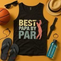 Funny Best Papa By Par Fathers Day Golf Gift Grandpa Tank Top thumb 4