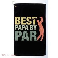 Funny Best Papa By Par Fathers Day Golf Gift Grandpa Golf Towel thumb 0