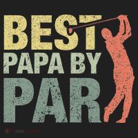 Funny Best Papa By Par Fathers Day Golf Gift Grandpa Golf Towel thumb 3