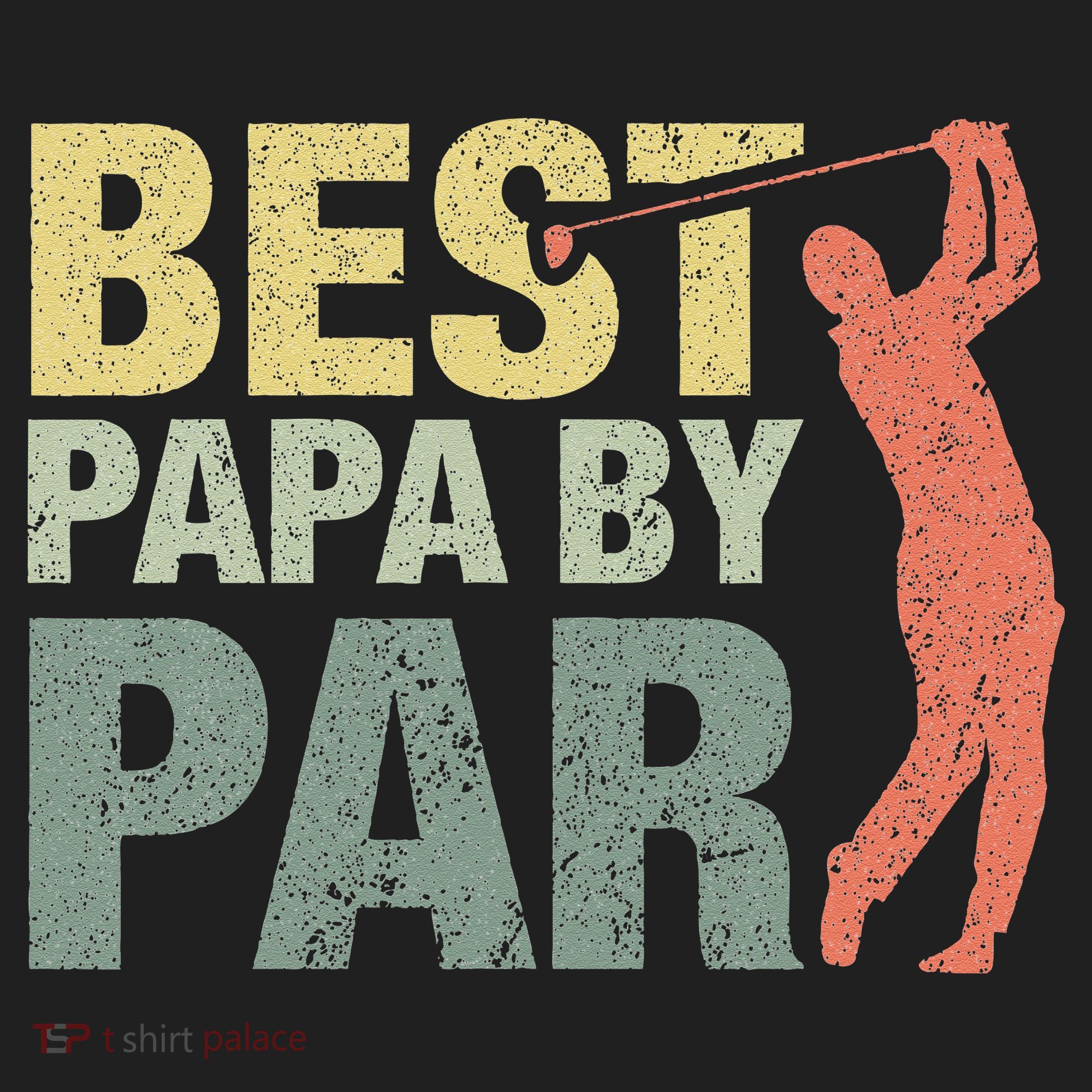 Funny Best Papa By Par Fathers Day Golf Gift Grandpa Golf Towel