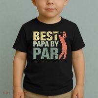 Funny Best Papa By Par Fathers Day Golf Gift Grandpa Toddler T-Shirt thumb 2