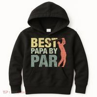 Funny Best Papa By Par Fathers Day Golf Gift Grandpa Kids Hoodie thumb 0
