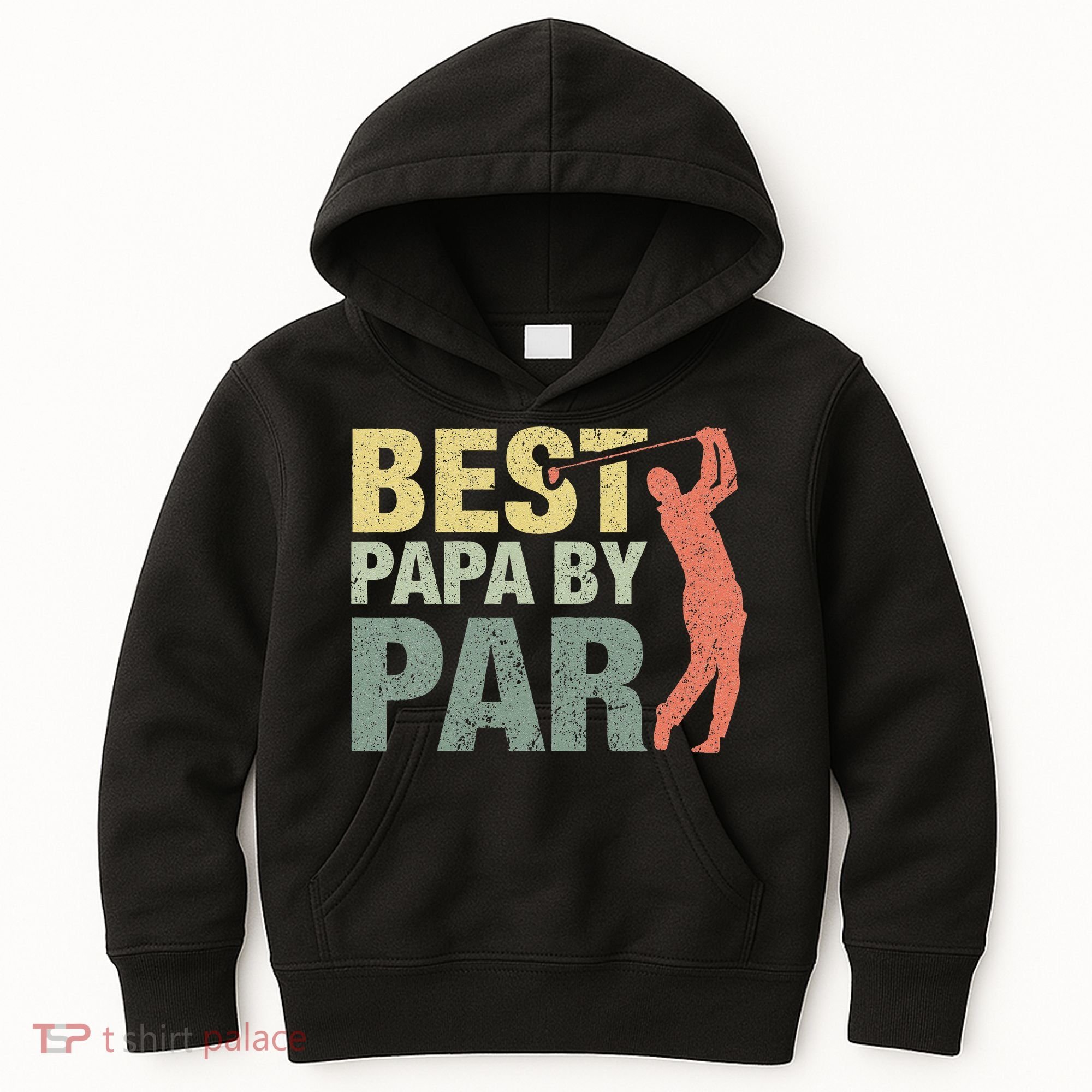 Funny Best Papa By Par Fathers Day Golf Gift Grandpa Kids Hoodie
