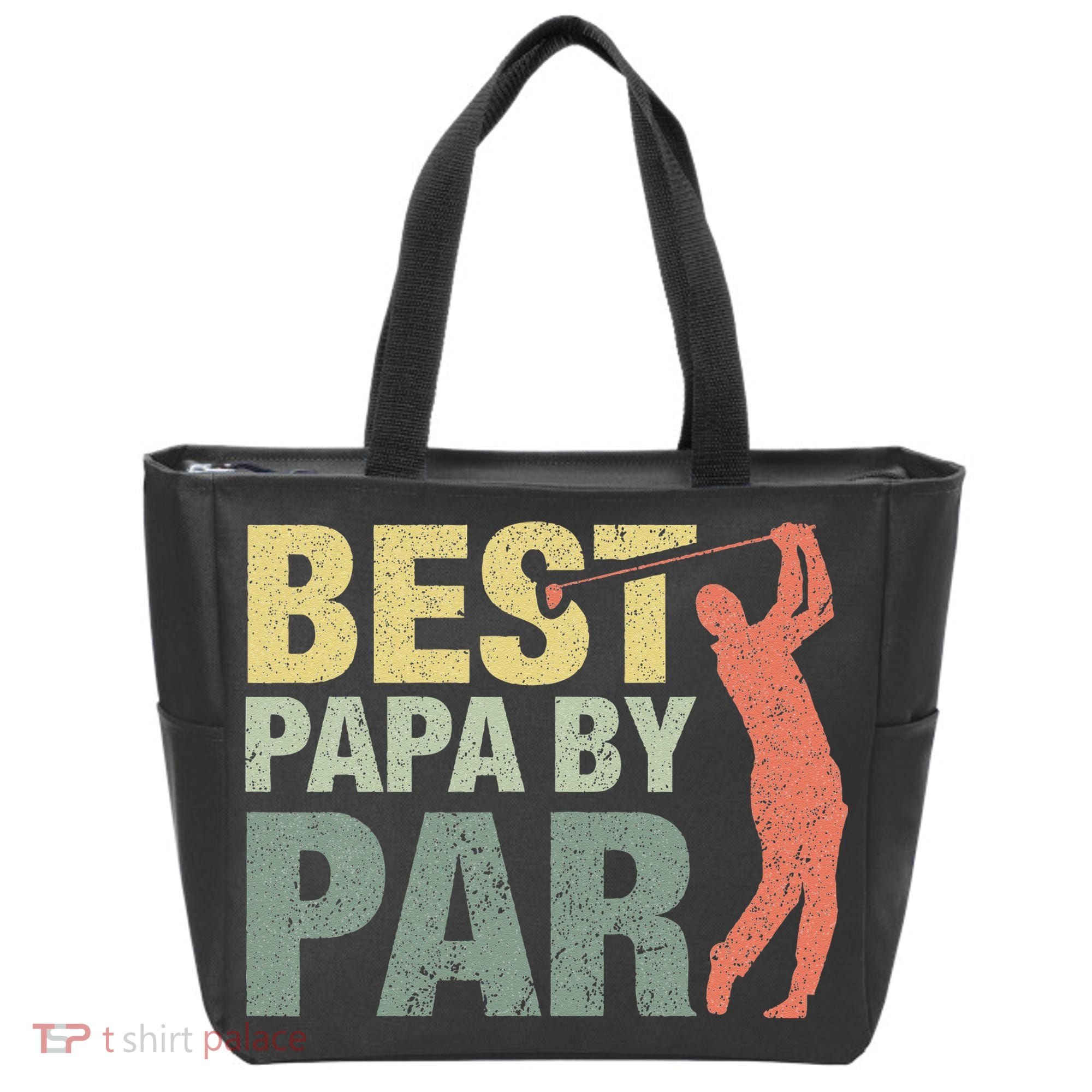 Funny Best Papa By Par Fathers Day Golf Gift Grandpa Tote Bag