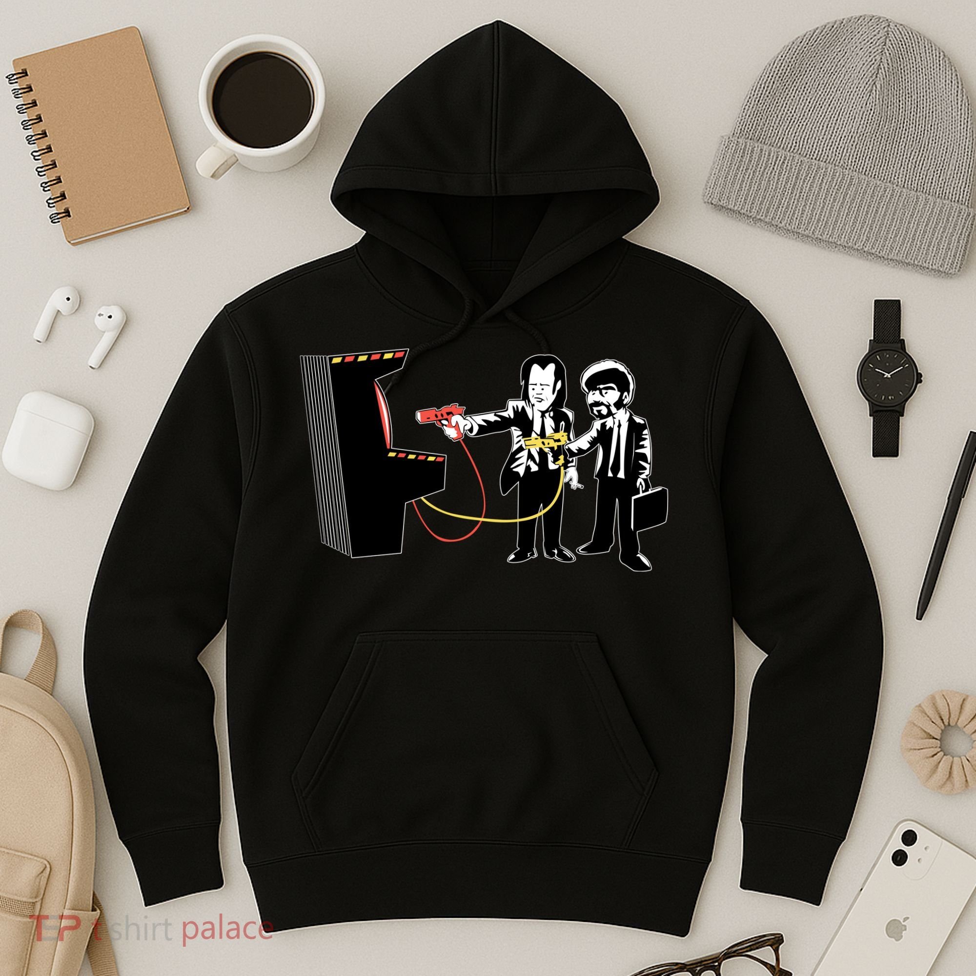 Funny Banksy Pulp Fiction Parody Hoodie