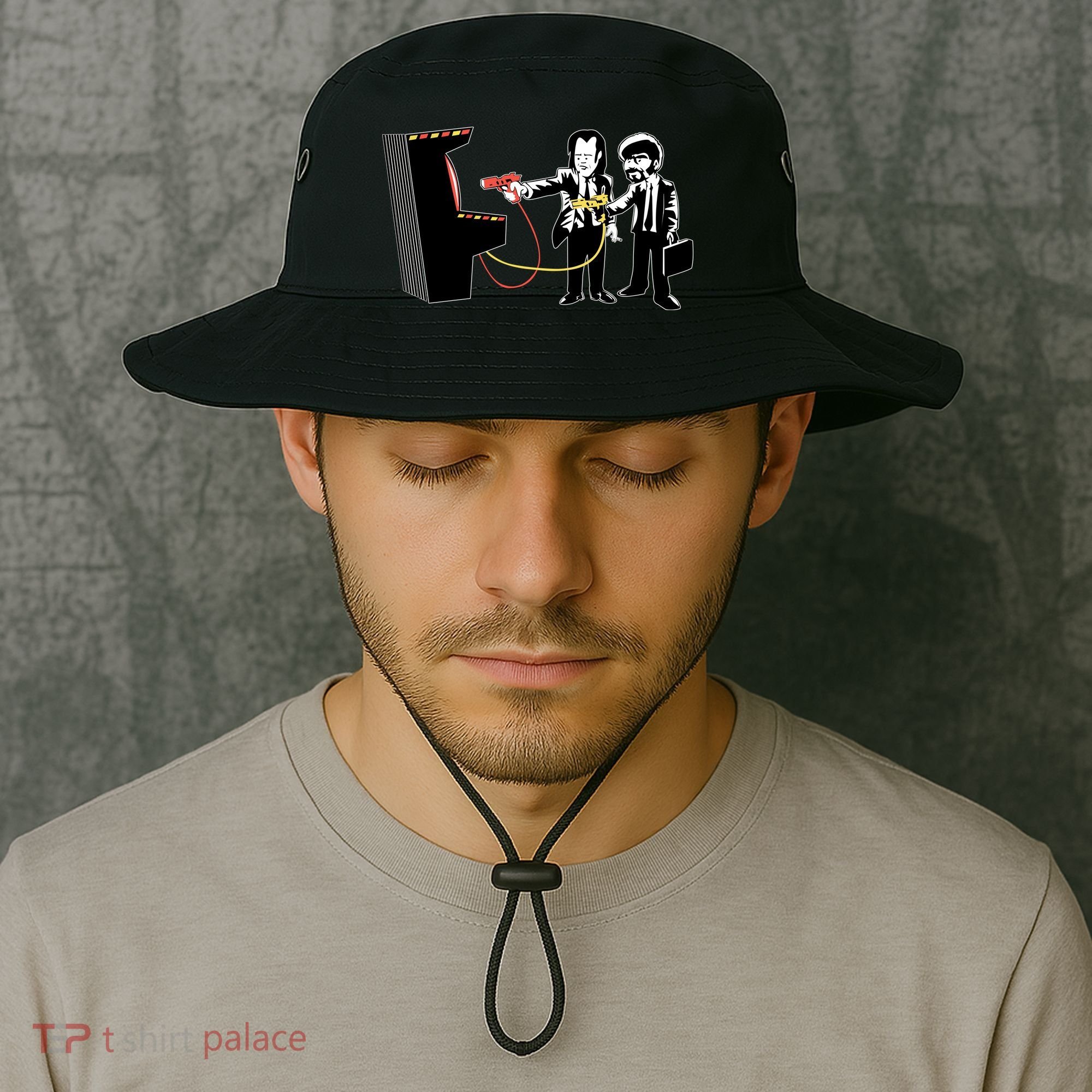 Funny Banksy Pulp Fiction Parody Bucket Hat