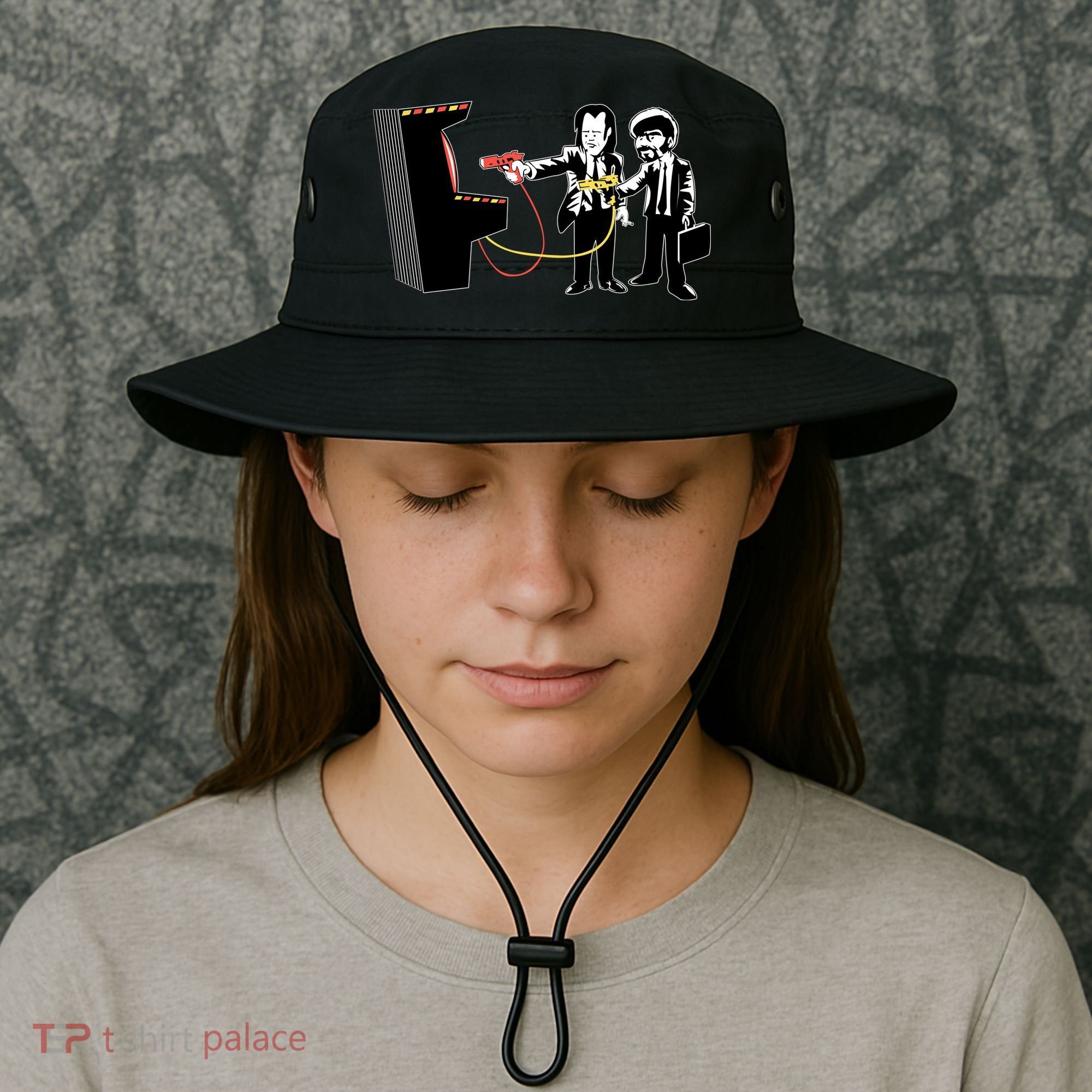 Funny Banksy Pulp Fiction Parody Bucket Hat