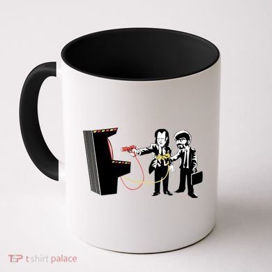 Funny Banksy Pulp Fiction Parody Coffee Mug