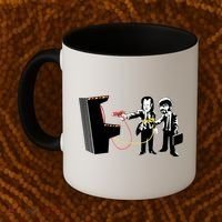 Funny Banksy Pulp Fiction Parody Coffee Mug thumb 2