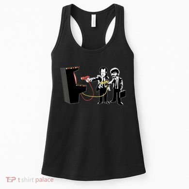 Funny Banksy Pulp Fiction Parody Women's Tank Top