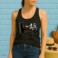Funny Banksy Pulp Fiction Parody Women's Tank Top thumb 2