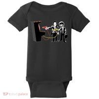 Funny Banksy Pulp Fiction Parody Baby Bodysuit thumb 0