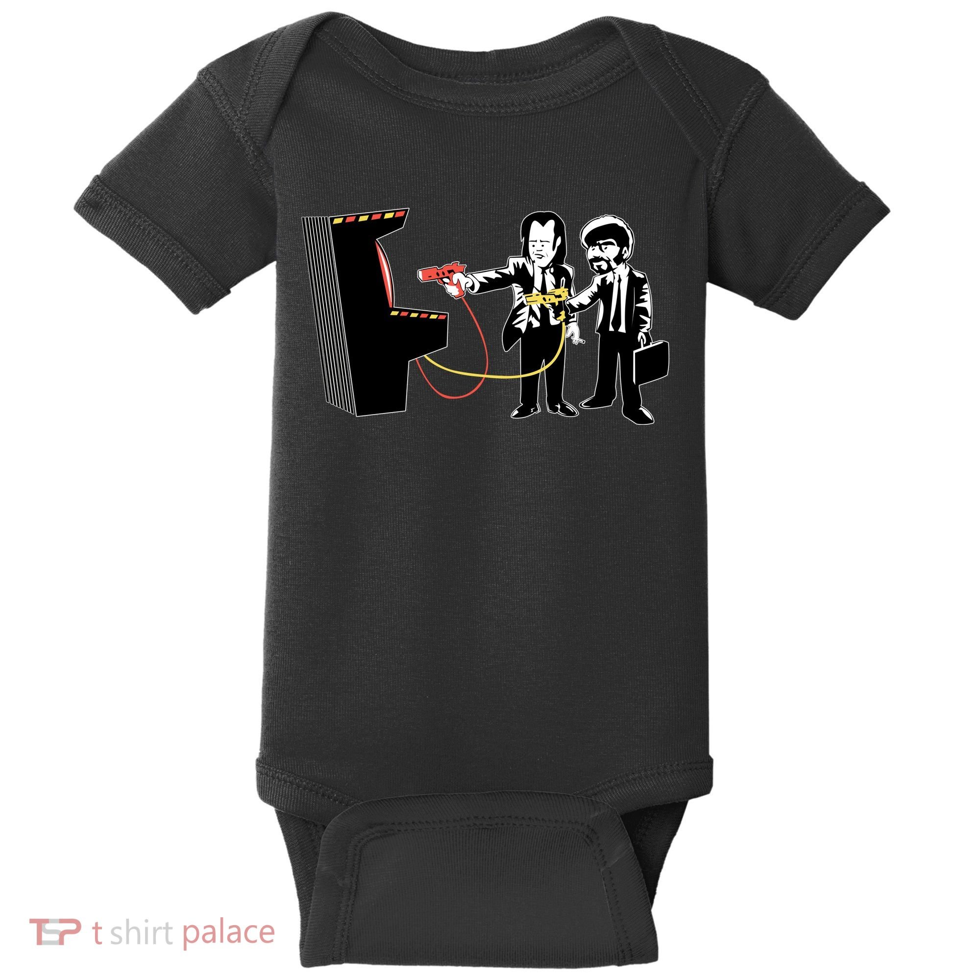 Funny Banksy Pulp Fiction Parody Baby Bodysuit