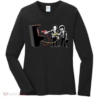 Funny Banksy Pulp Fiction Parody Women's Long Sleeve Shirt