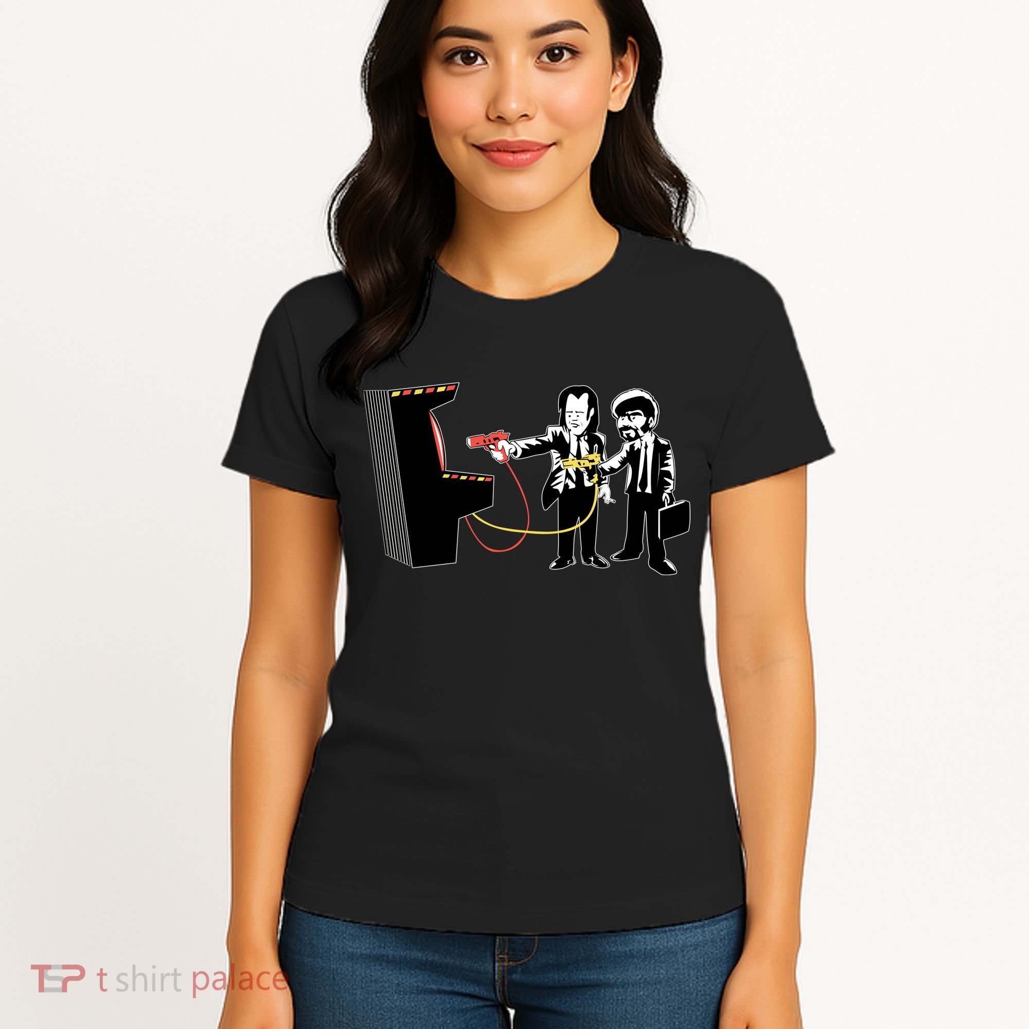 Funny Banksy Pulp Fiction Parody Women's T-Shirt