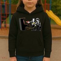 Funny Banksy Pulp Fiction Parody Kids Hoodie thumb 3