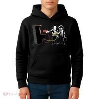 Funny Banksy Pulp Fiction Parody Kids Hoodie thumb 4