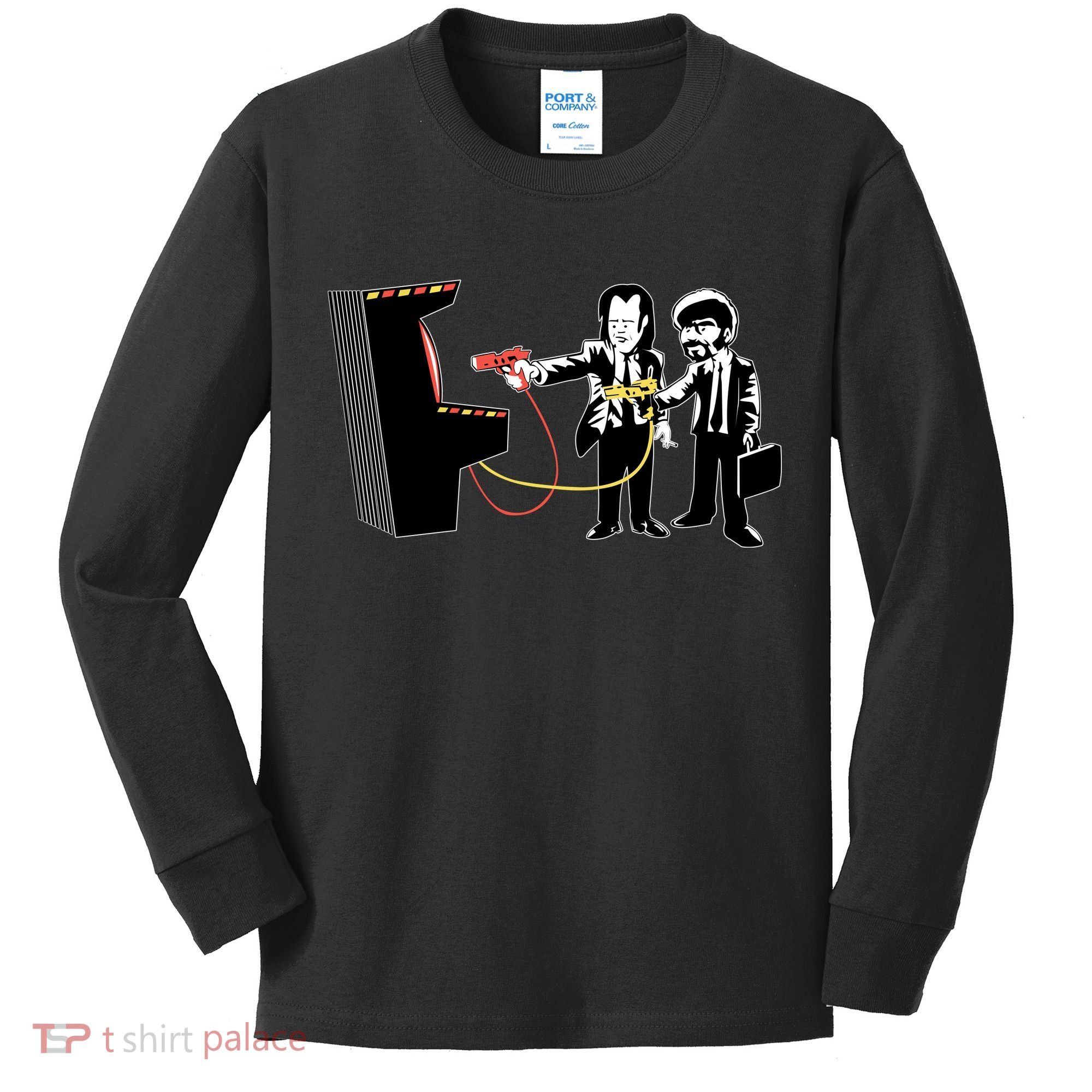 Funny Banksy Pulp Fiction Parody Kids Long Sleeve Shirt
