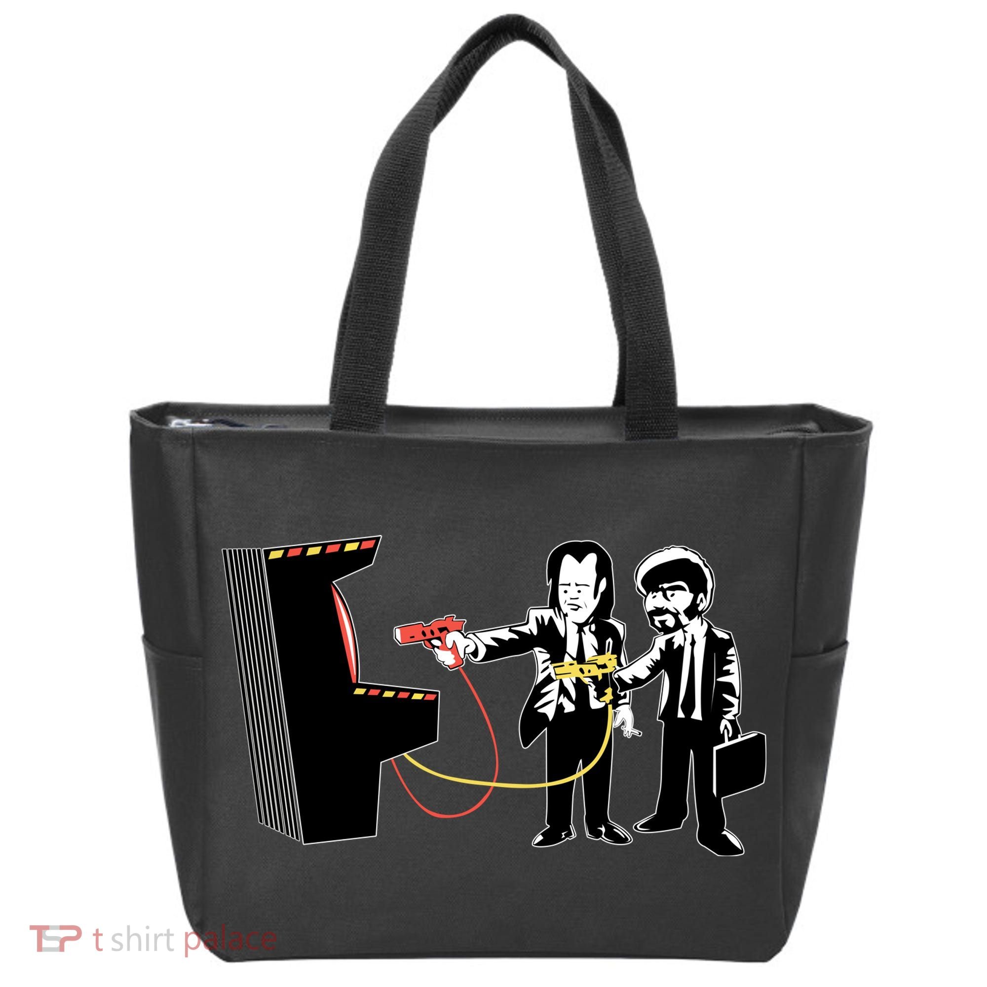 Funny Banksy Pulp Fiction Parody Tote Bag