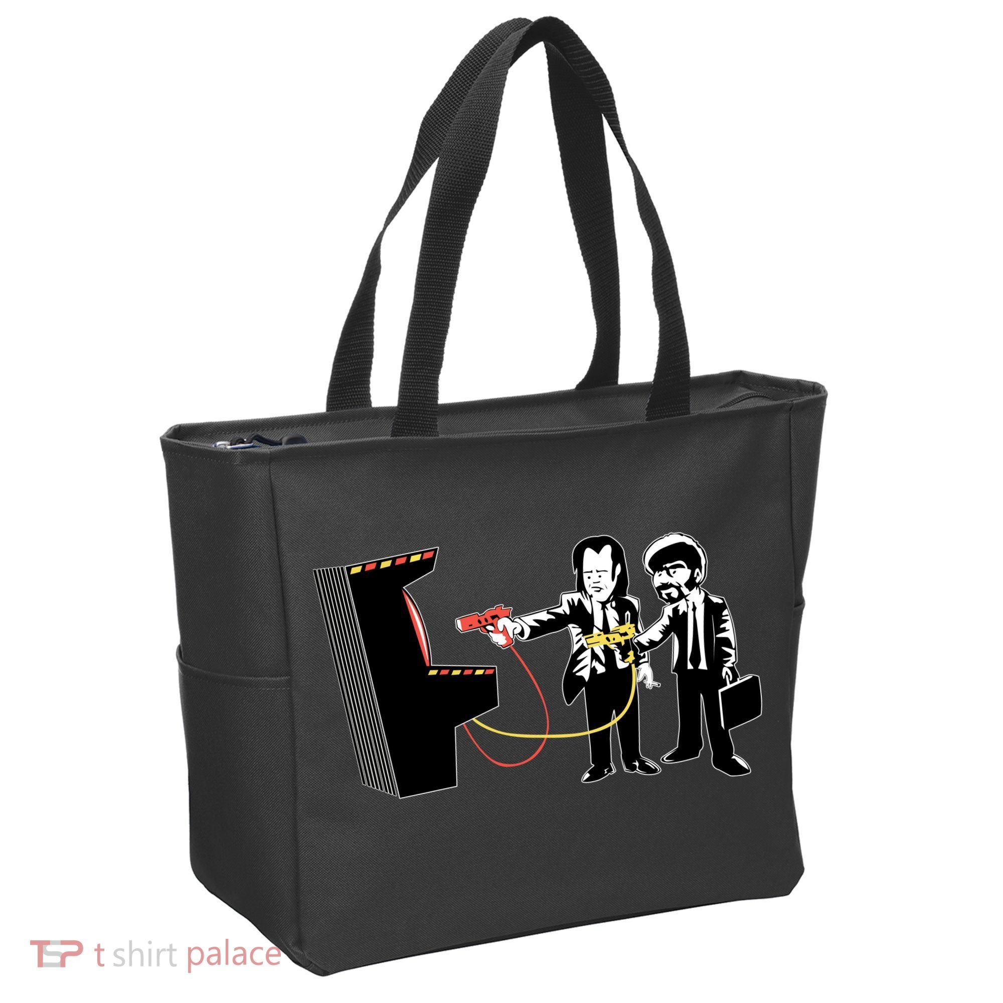 Funny Banksy Pulp Fiction Parody Tote Bag
