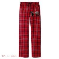 Funny Banksy Pulp Fiction Parody Men's Flannel Plaid Pajama Pants thumb 0