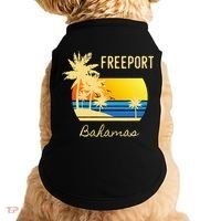 Freeport Bahamas Palm Tree Beach Retro Cool Sunset Surf Doggie Tank thumb 0