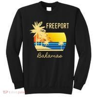 Freeport Bahamas Palm Tree Beach Retro Cool Sunset Surf Sweatshirt thumb 0