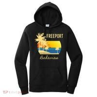 Freeport Bahamas Palm Tree Beach Retro Cool Sunset Surf Women's Hoodie thumb 0