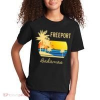 Freeport Bahamas Palm Tree Beach Retro Cool Sunset Surf Kids T-Shirt thumb 2