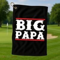 Funny Big Papa Big Daddy Father's Day Golf Towel thumb 1