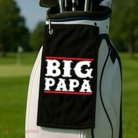 Funny Big Papa Big Daddy Father's Day Golf Towel thumb 2