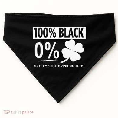 Funny Black People St Patricks Day Irish Shamrock USA-Made Doggie Bandana