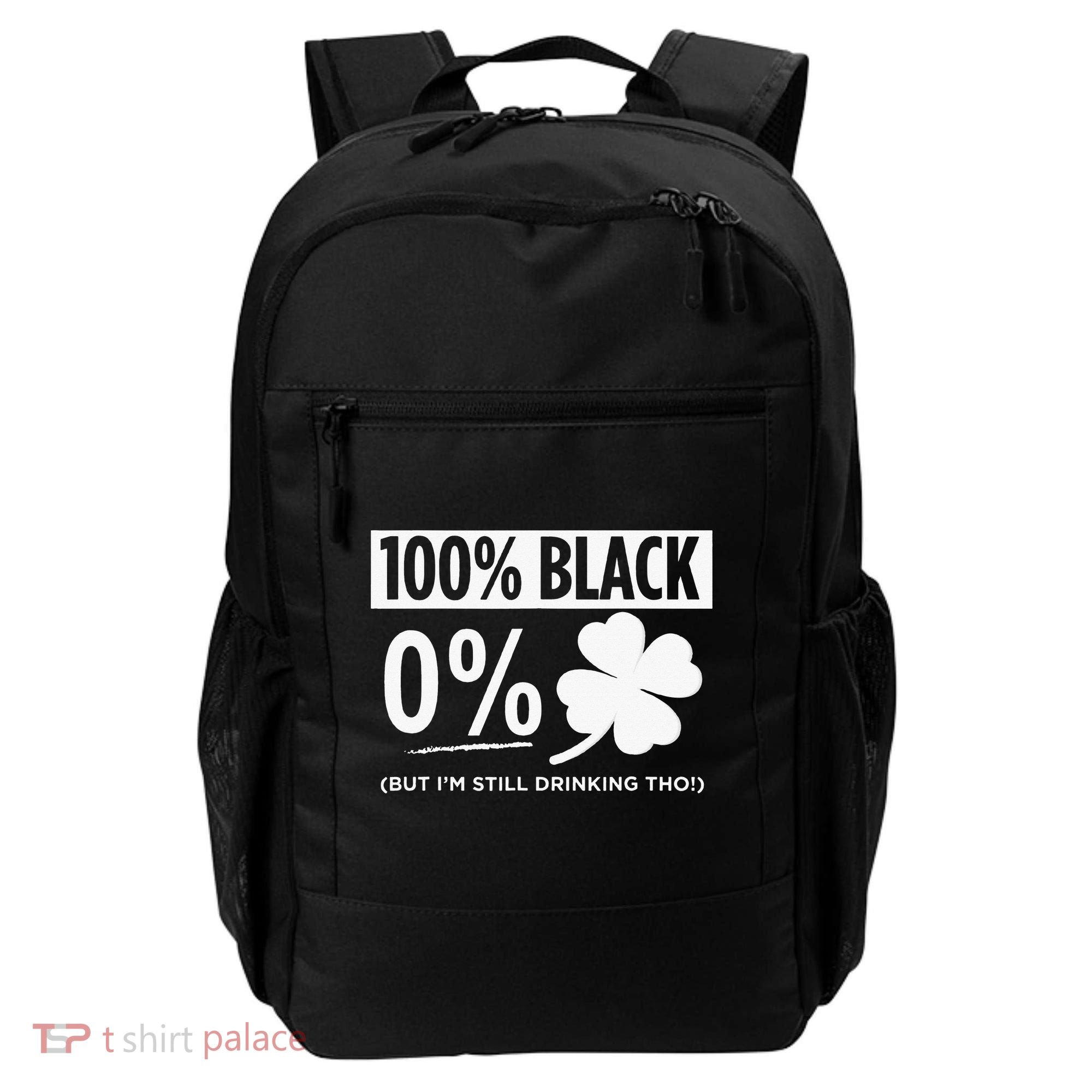 Funny Black People St Patricks Day Irish Shamrock Backpack