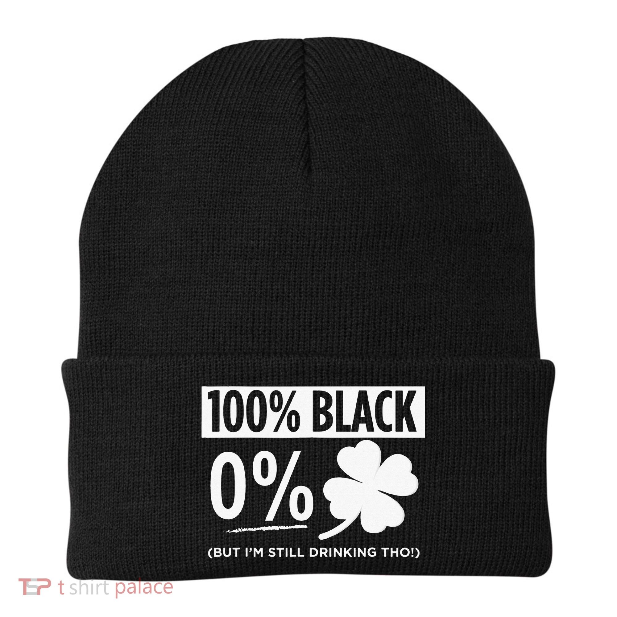 Funny Black People St Patricks Day Irish Shamrock Beanie