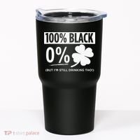 Funny Black People St Patricks Day Irish Shamrock Tumbler thumb 0