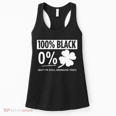 Funny Black People St Patricks Day Irish Shamrock Women's Tank Top