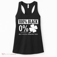 Funny Black People St Patricks Day Irish Shamrock Women's Tank Top thumb 0
