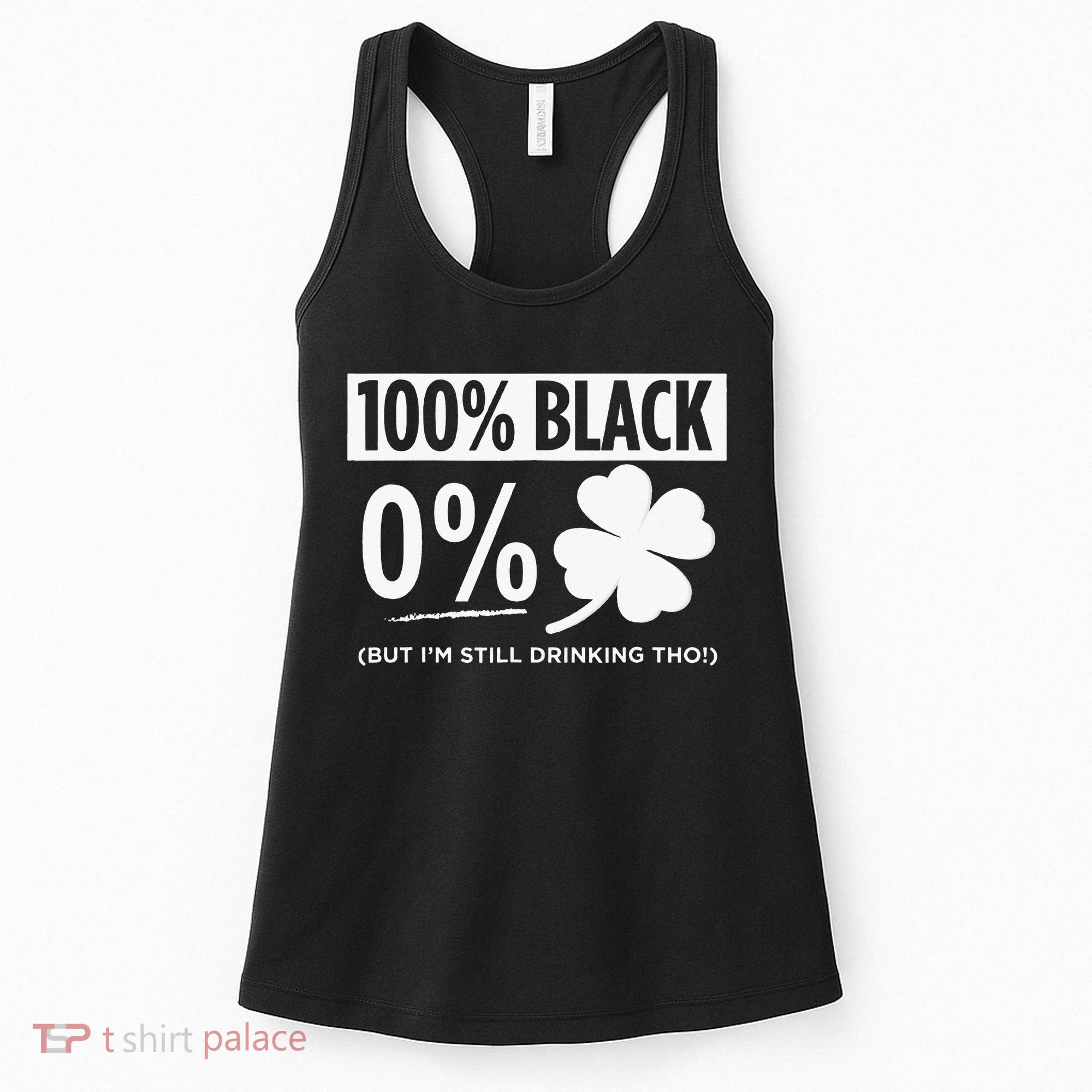 Funny Black People St Patricks Day Irish Shamrock Women's Tank Top