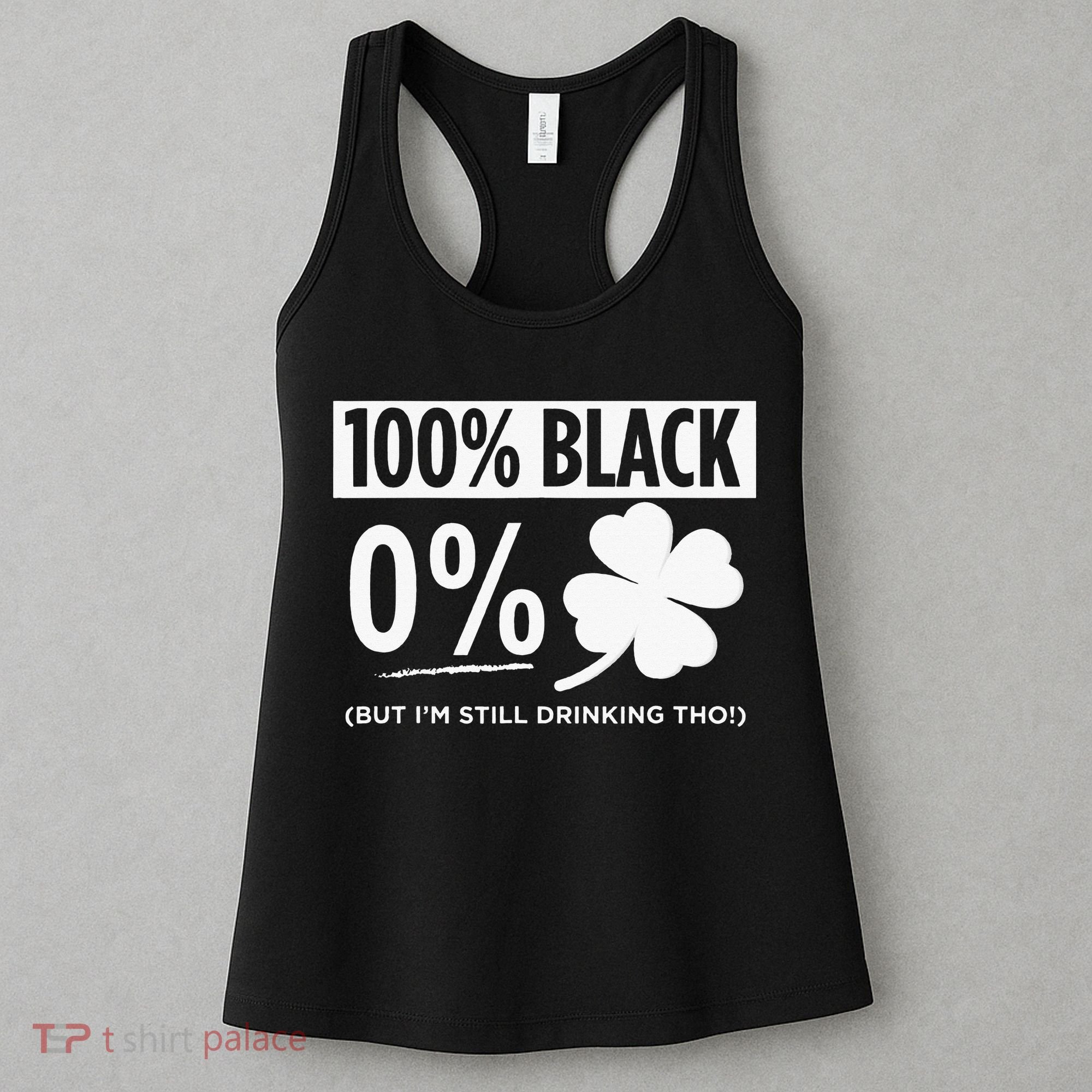 Funny Black People St Patricks Day Irish Shamrock Women's Tank Top